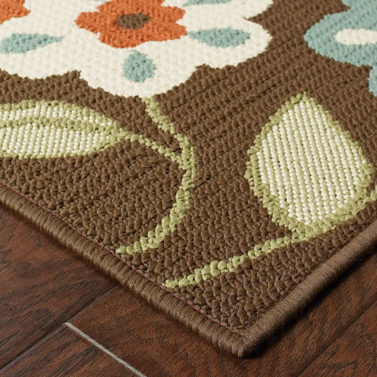 Oriental Weavers Sphinx Montego 2267d Brown / Ivory Rugs - corner detail