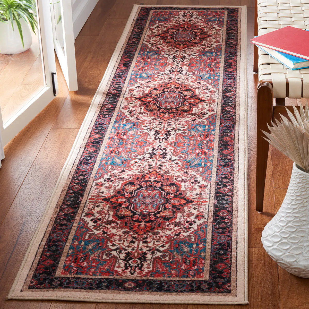 Safavieh Riviera 2'-2" x 9'-0" Rug in Ivory / Blue