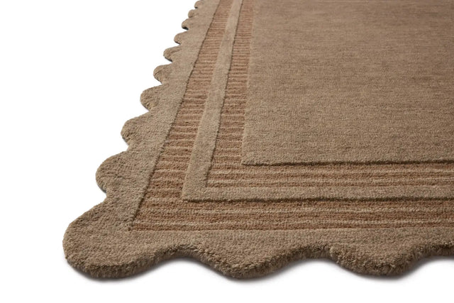 Chris Loves Julia x Loloi Scottie SCO-01 Mocha / Clay Rug - rug corner