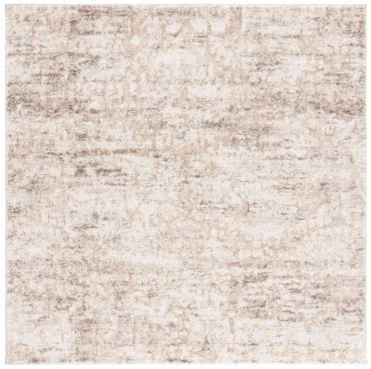 Safavieh Ravine Shag 6'-7" x 6'-7" Rug in Beige / Ivory