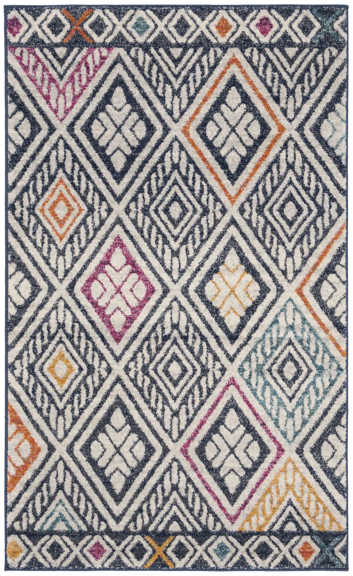 Safavieh Evoke 3'-0" x 5'-0" Rug in Navy / Ivory