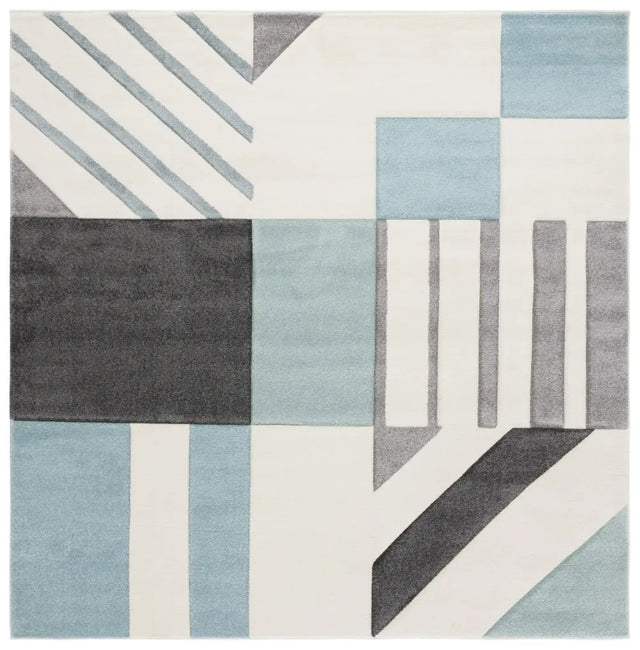 Safavieh Hollywood 6'-7" x 6'-7" Rug in Ivory / Aqua