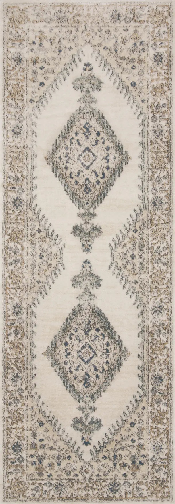 Loloi Teagan Tea-02 Oatmeal/Ivory Rugs - runner flat