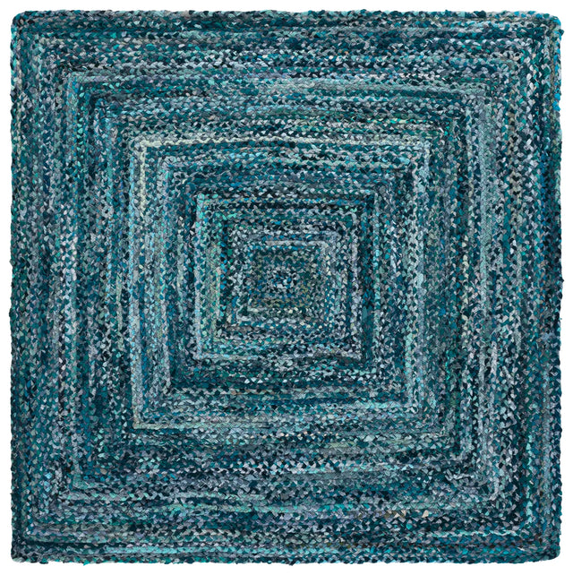 Safavieh Braided 6'-0" x 6'-0" Rug in Teal / Blue