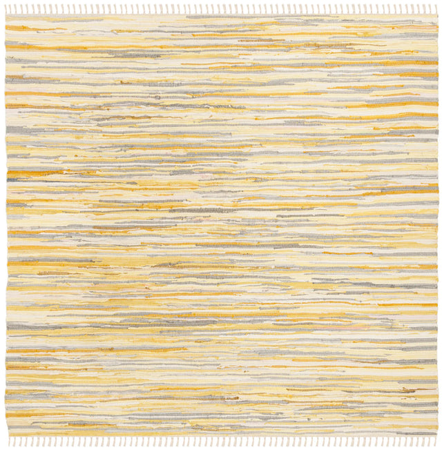 Safavieh Rag Rug 6'-0" x 6'-0" Rug in Gold / Multi