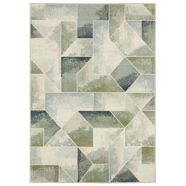 Oriental Weavers Sphinx Branson Br10A Blue/ Green Rugs - main flat
