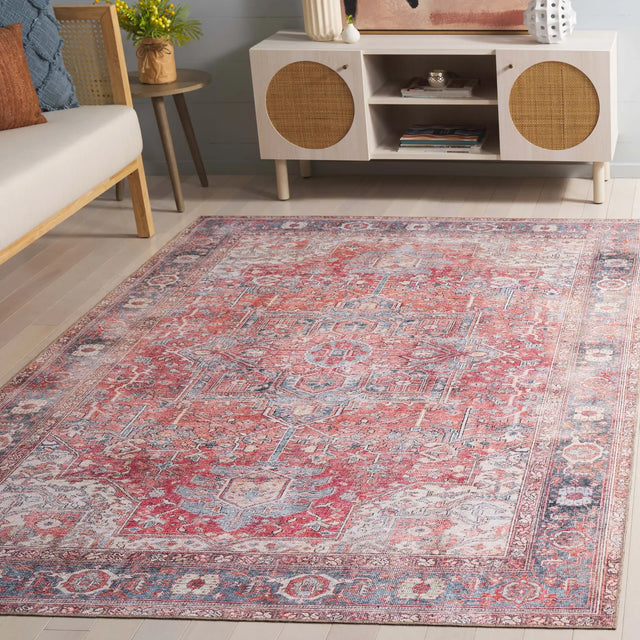 Safavieh Vintage Serapi 600 5'-1" x 7'-6" Rug in Red Orange / Grey