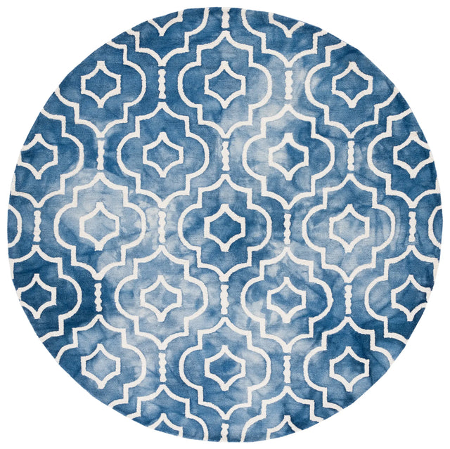 Safavieh Dip Dye 7'-0" x 7'-0" Rug in Blue / Ivory