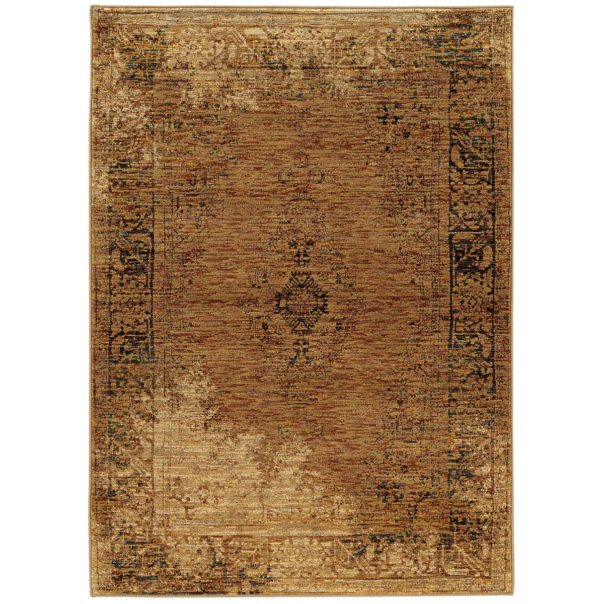 Oriental Weavers Sphinx Andorra 6845D Gold/Brown Rugs - main flat