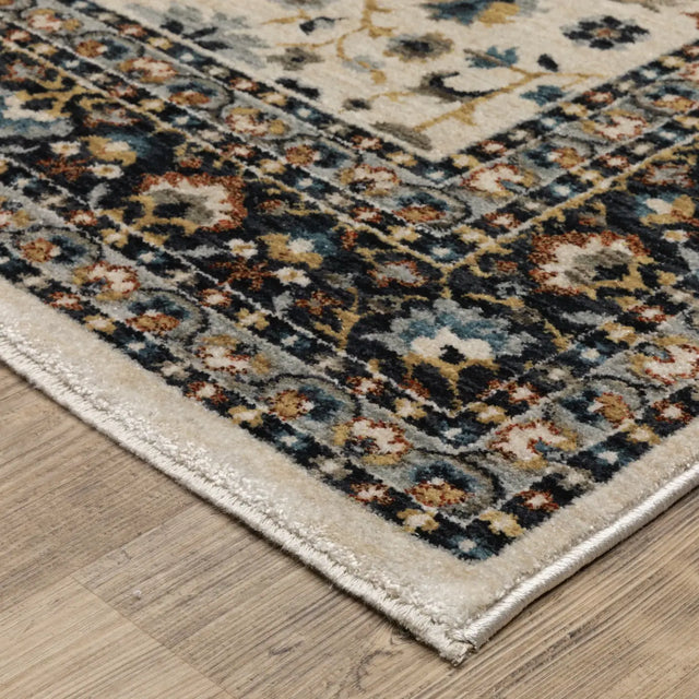 Oriental Weavers Sphinx ELIANA ELI02 Beige Floral Rugs - corner detail