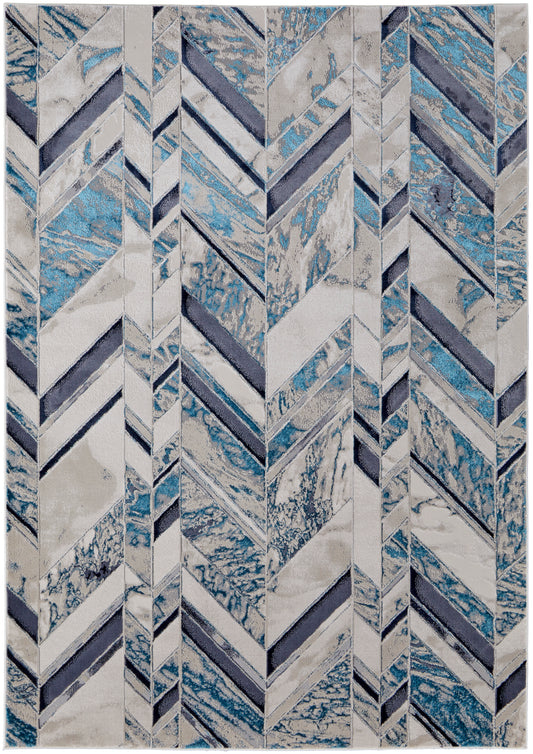 Feizy Indio Ind39H1F Ivory/Blue/Gray Area Rug