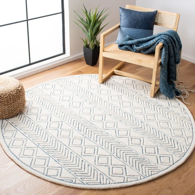 Safavieh Glamour 6'-0" x 6'-0" Rug in Ivory / Blue