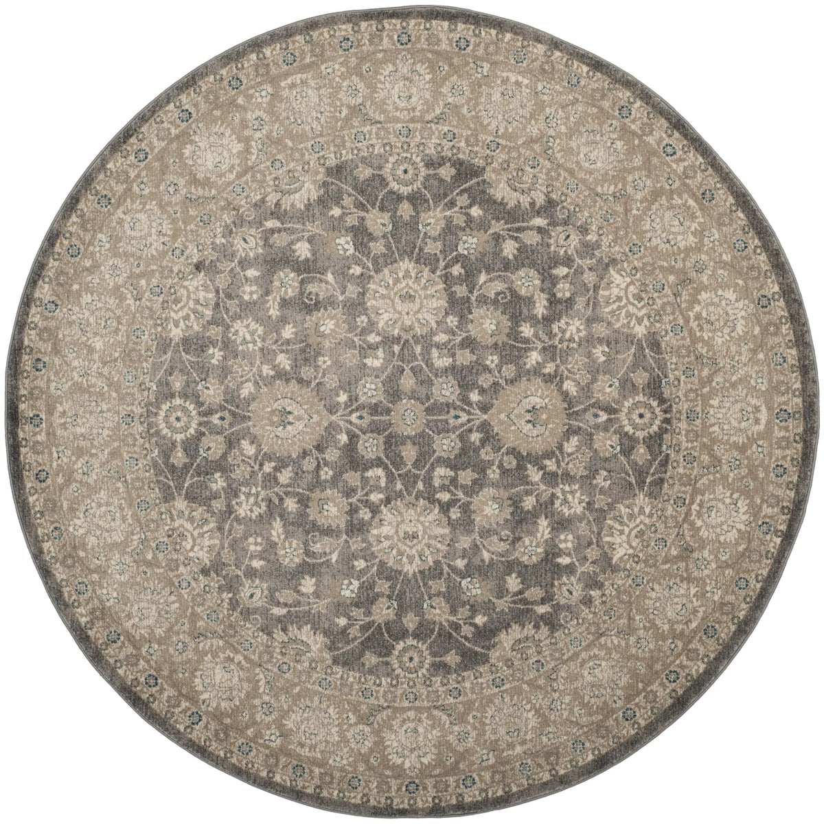 Safavieh Sofia 6'-7" x 6'-7" Rug in Light Grey / Beige