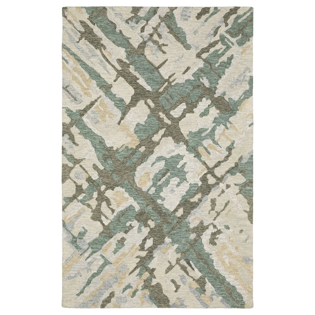 Oriental Weavers Sphinx Kipton KIP08 Teal Rugs - main flat