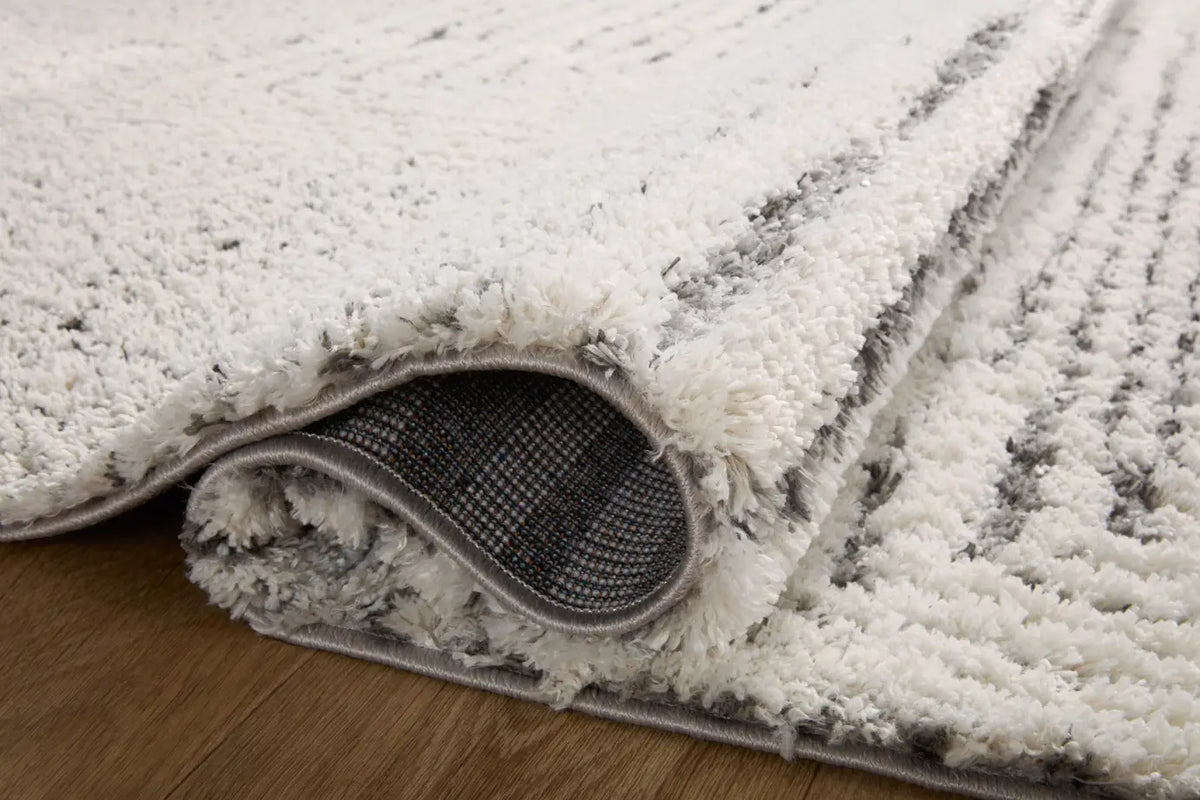 Loloi Levitt Shag Lev-02 Ivory/Grey Rug - pile height