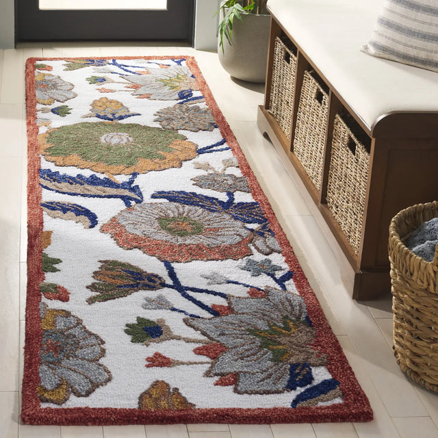 Safavieh Jardin 2'-3" x 8'-0" Rug in Ivory / Green