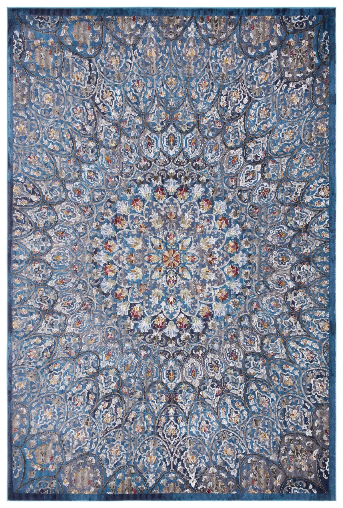 Safavieh Aria 4'-0" x 6'-0" Rug in Navy / Gold