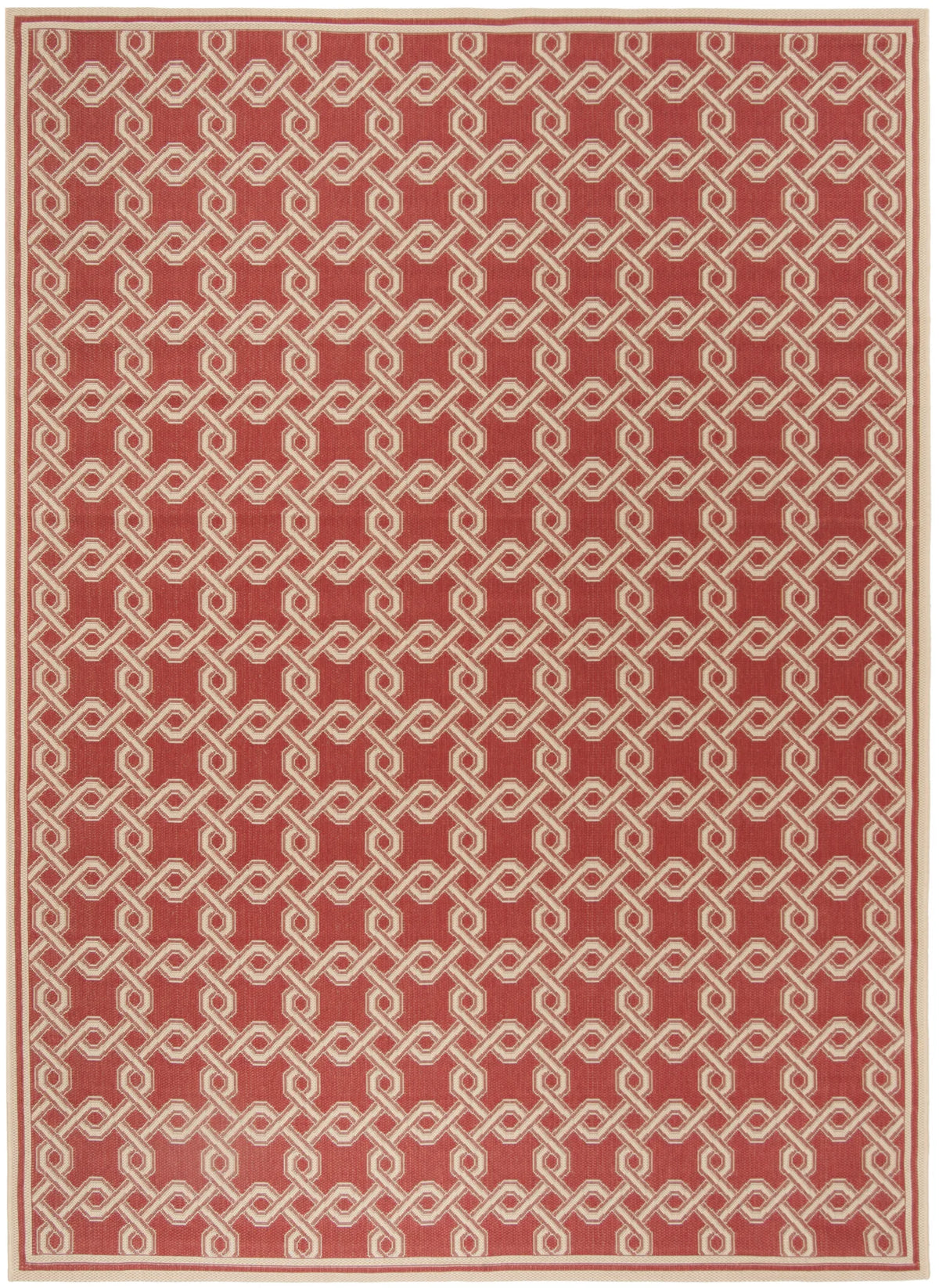 Safavieh Martha Stewart 6'-7" x 9'-6" Rug in Red / Creme