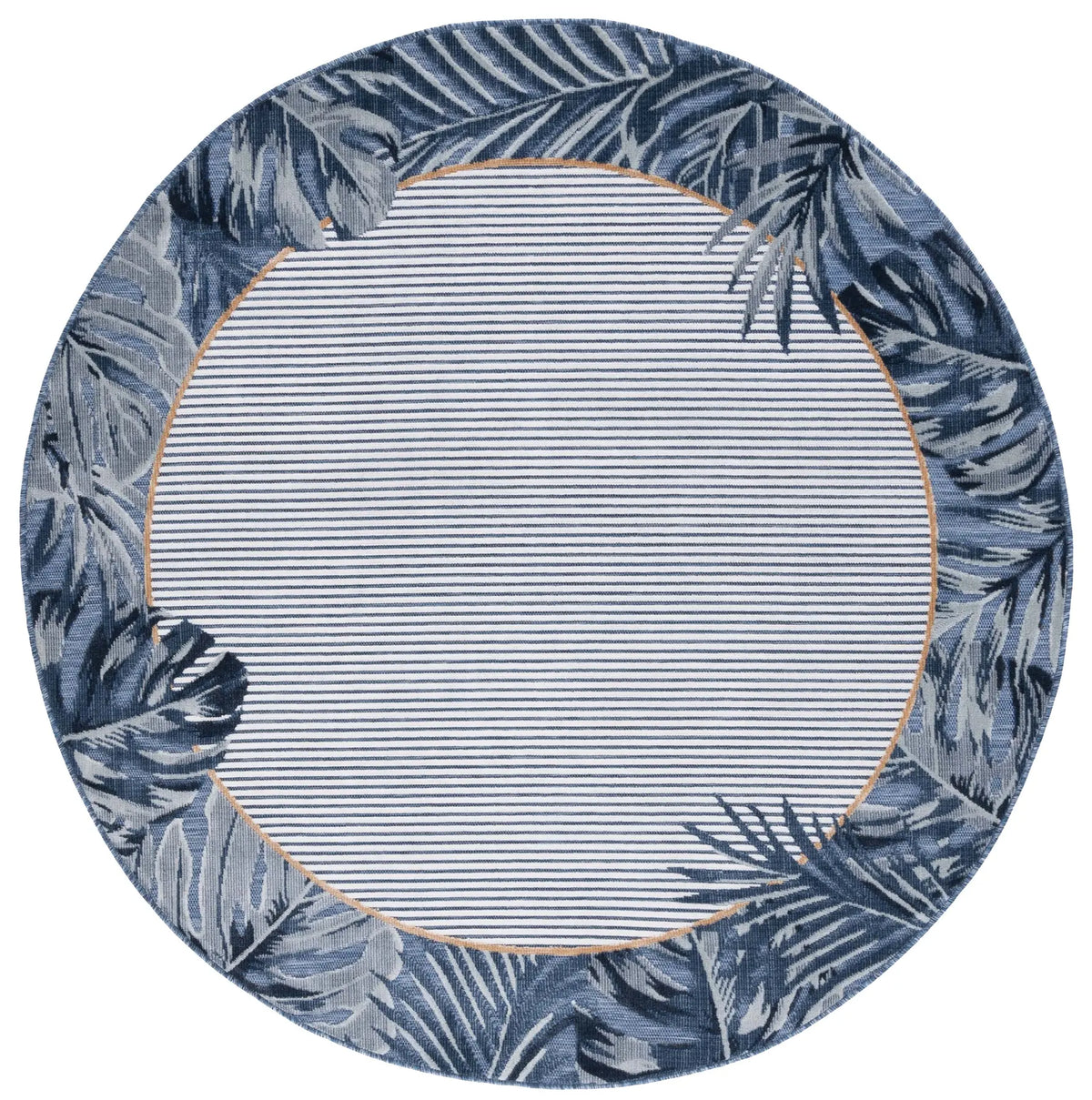 Safavieh Cabana 6'-5" x 6'-5" Rug in Ivory / Navy