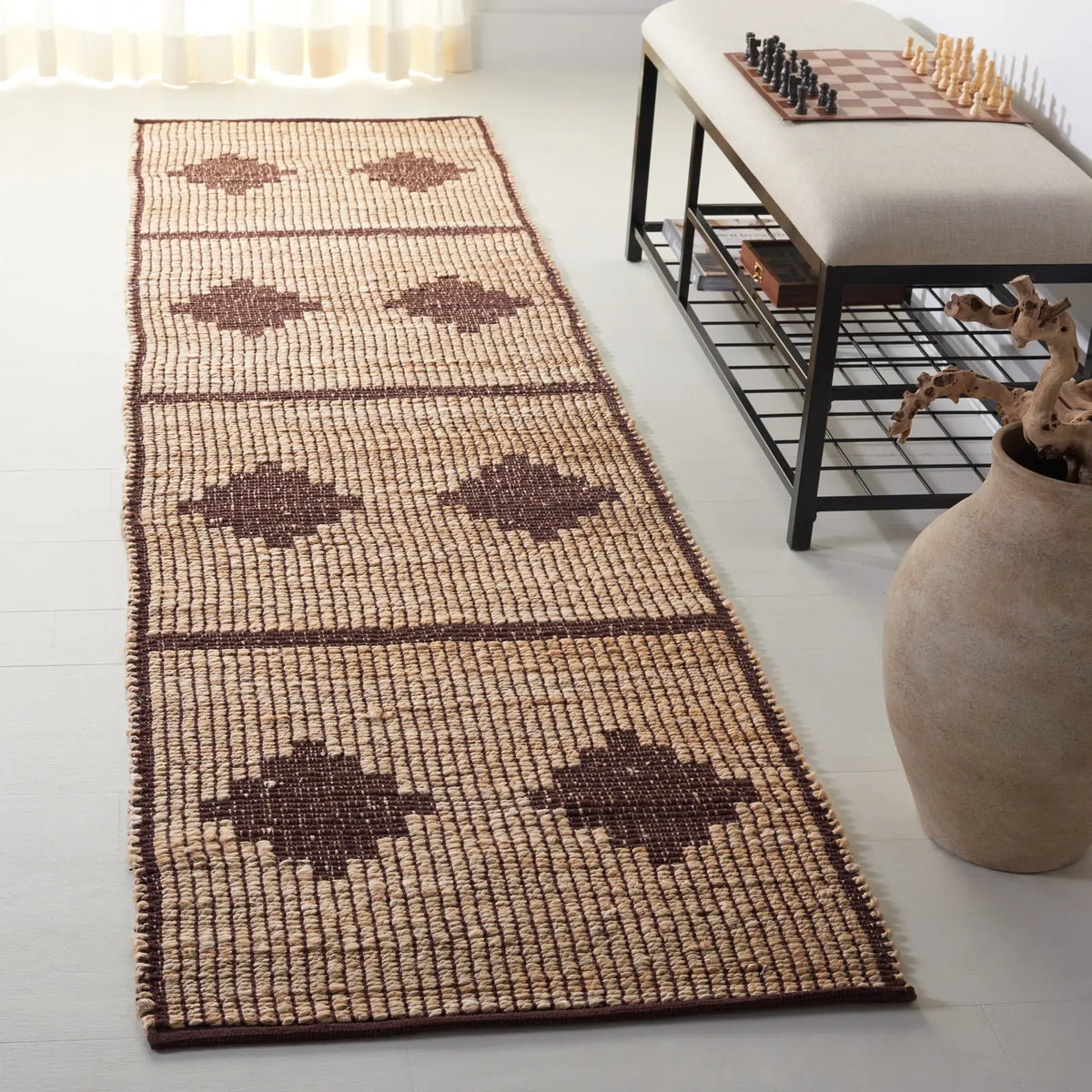 Safavieh Natural Fiber 2'-3" x 9'-0" Rug in Natural / Brown