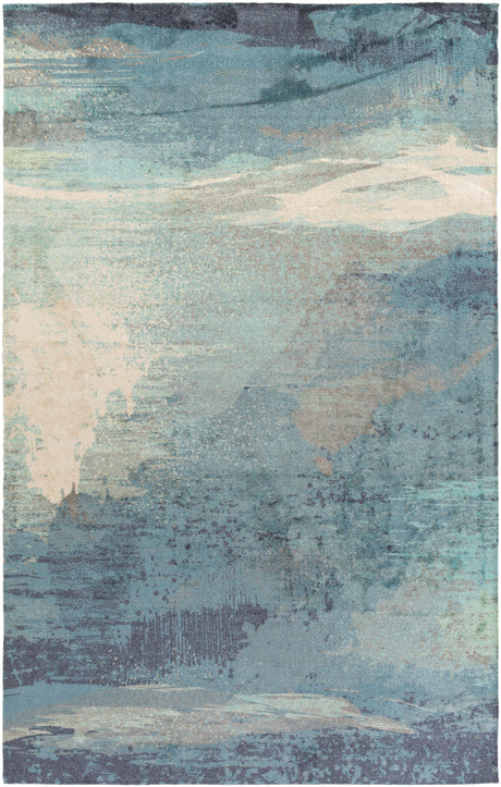 Surya Felicity Fct-8000 Sky Blue, Aqua, Navy, Medium Gray Rugs.