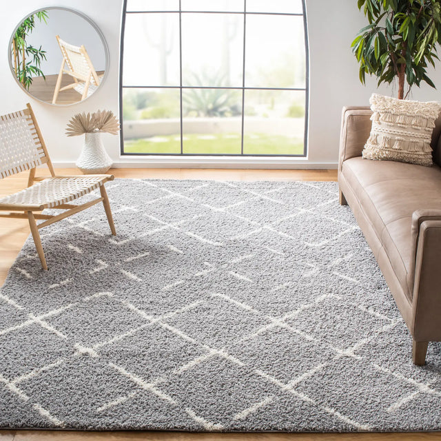 Safavieh Arizona Shag 10'-0" x 14'-0" Rug in Grey / Ivory