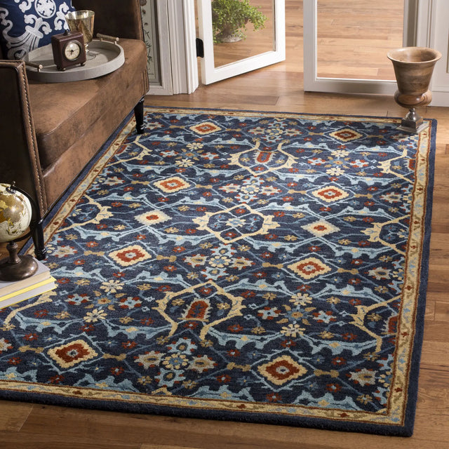 Safavieh Heritage 5'-0" x 8'-0" Rug in Navy / Multi