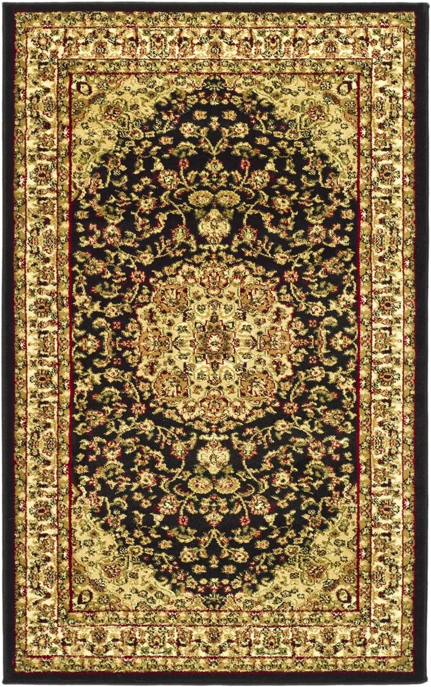 Safavieh Lyndhurst 3'-3" x 5'-3" Rug in Black / Ivory