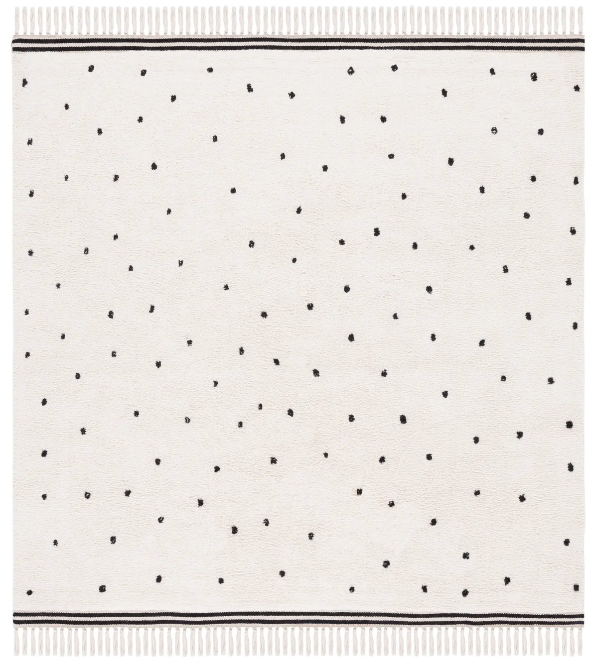 Safavieh Easy Care 6'-0" x 6'-0" Rug in Ivory / Black