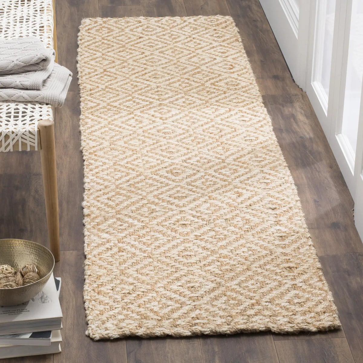 Safavieh Natural Fiber 2'-3" x 10'-0" Rug in Ivory / Natural