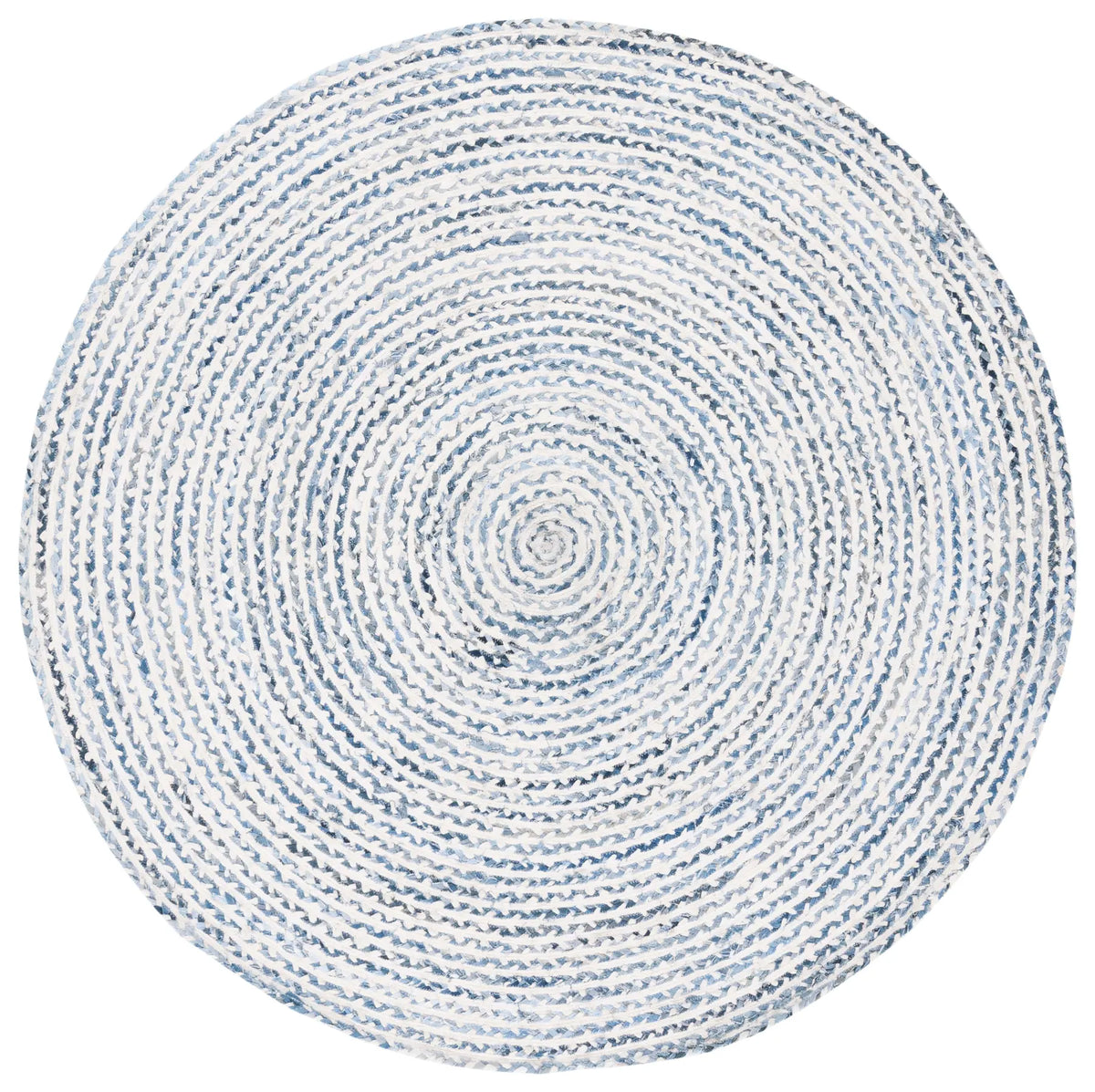 Safavieh Braided 6'-0" x 6'-0" Rug in Blue / Ivory