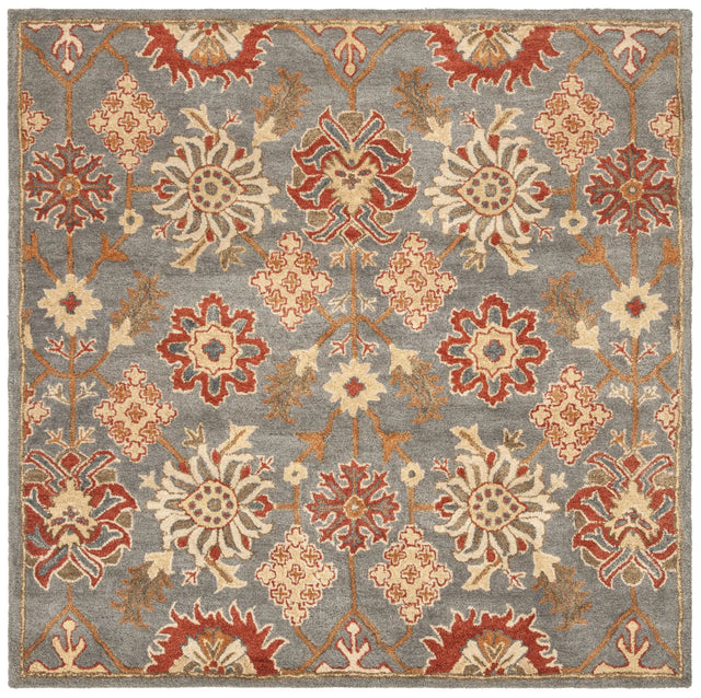 Safavieh Heritage 6'-0" x 6'-0" Rug in Charcoal / Multi