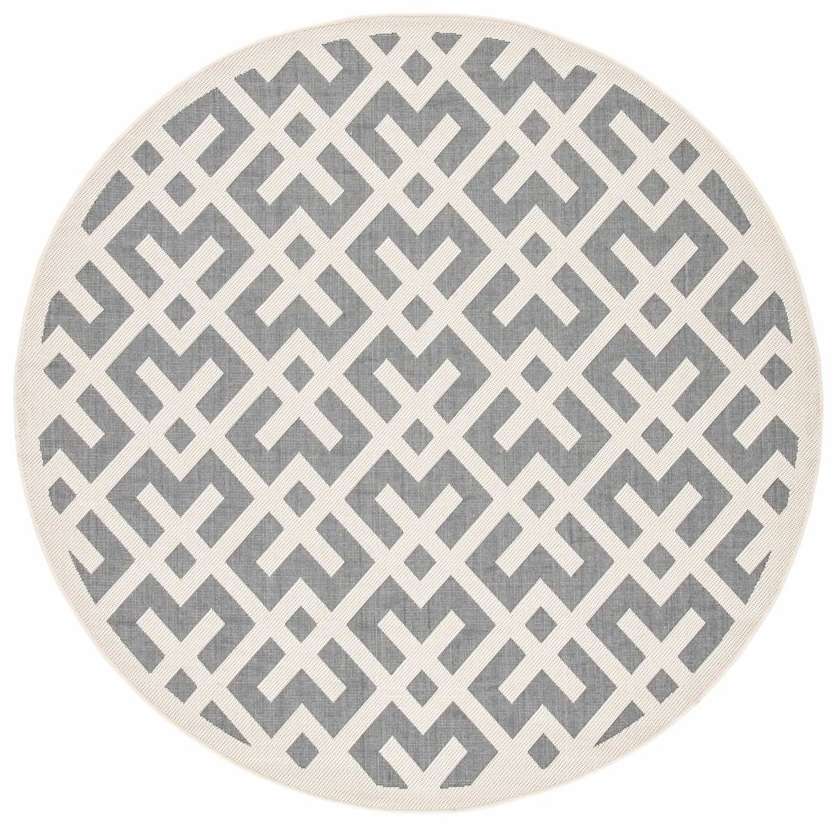 Safavieh Courtyard 5'-3" x 5'-3" Rug in Grey / Bone