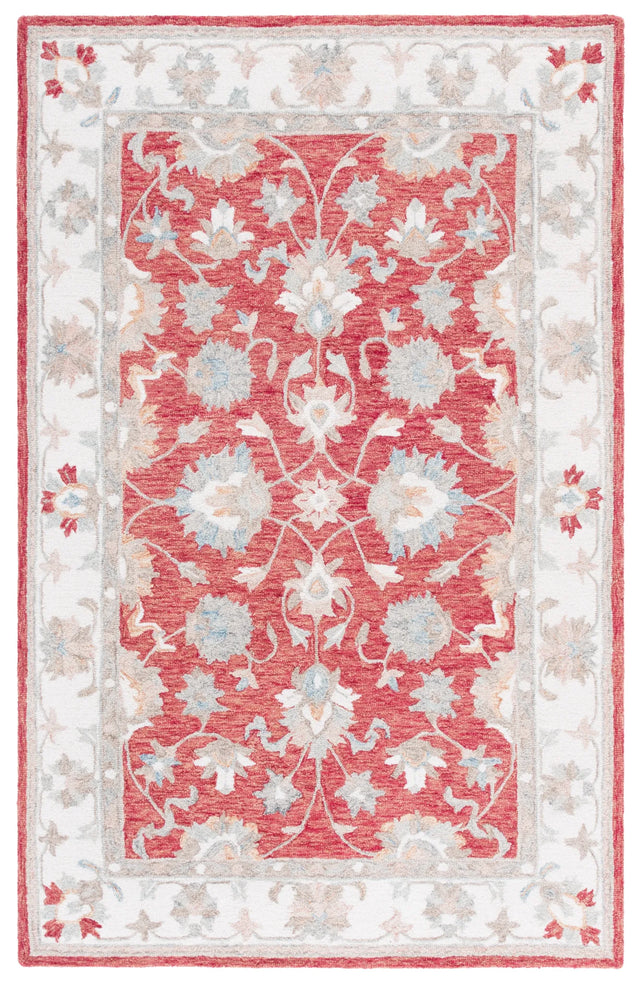 Safavieh Heritage 4'-0" x 6'-0" Rug in Red / Ivory
