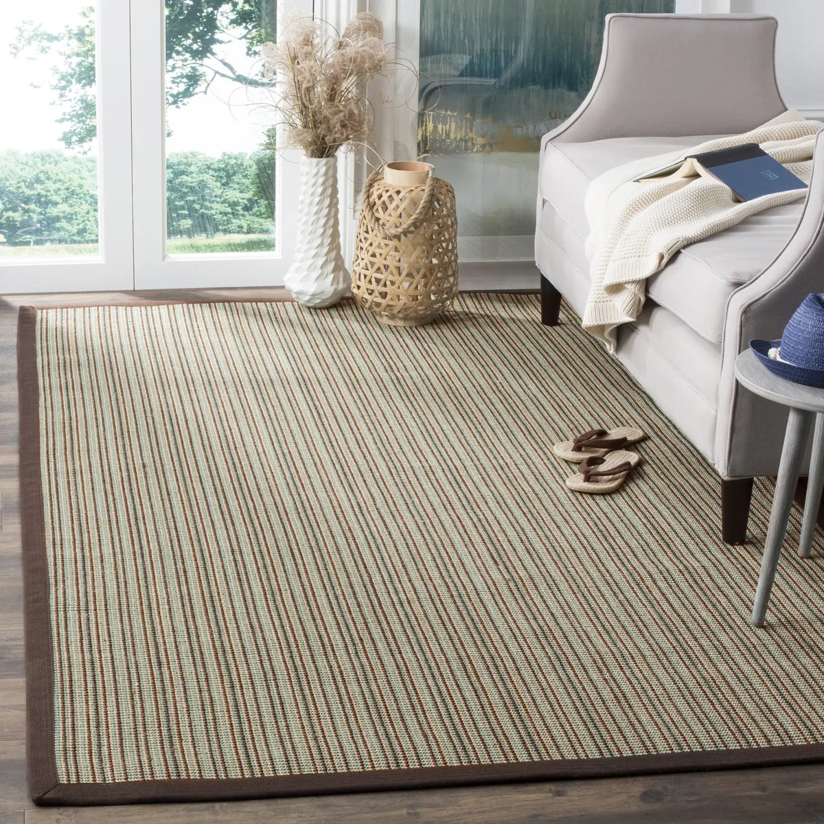 Safavieh Natural Fiber 5'-0" x 8'-0" Rug in Blue / Purple