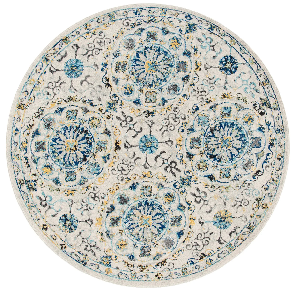 Safavieh Evoke 6'-7" x 6'-7" Rug in Ivory / Blue