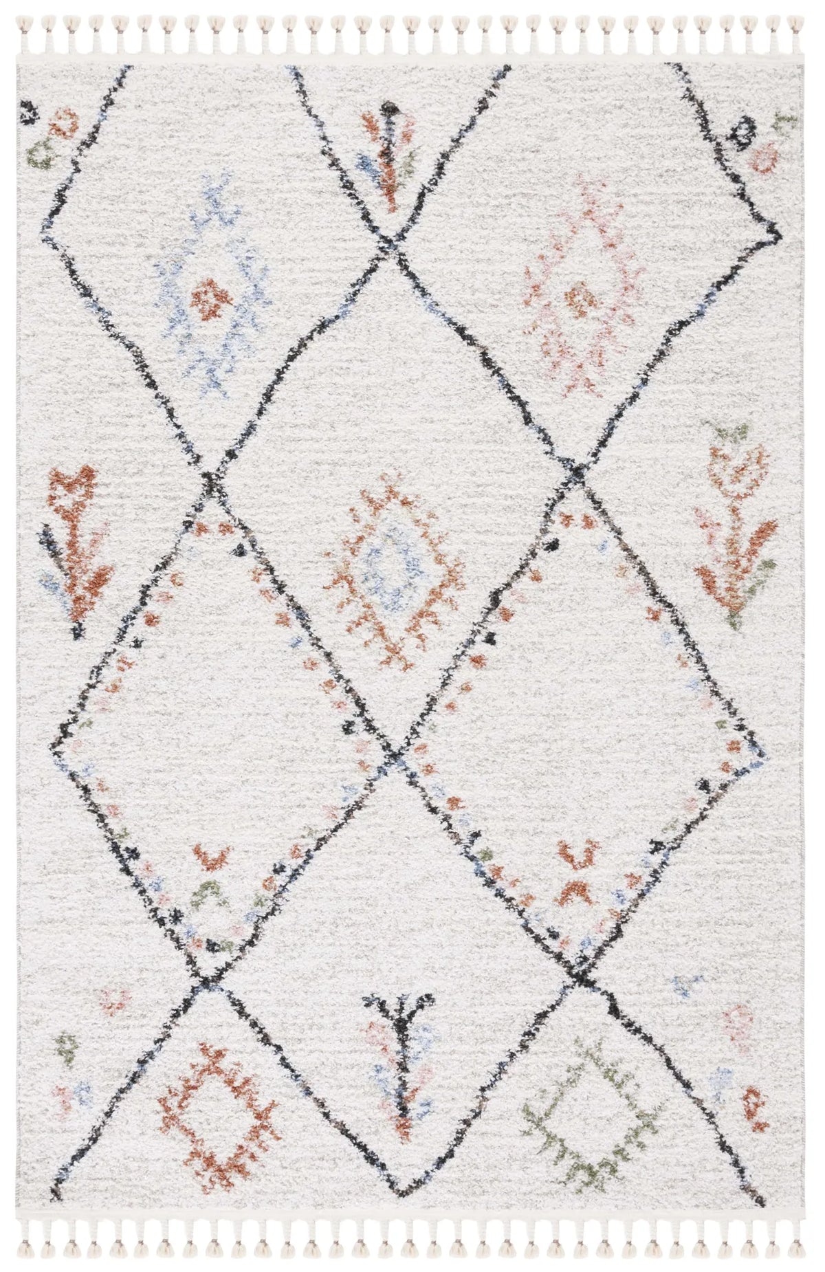 Safavieh Chapel 4'-0" x 6'-0" Rug in Ivory / Black