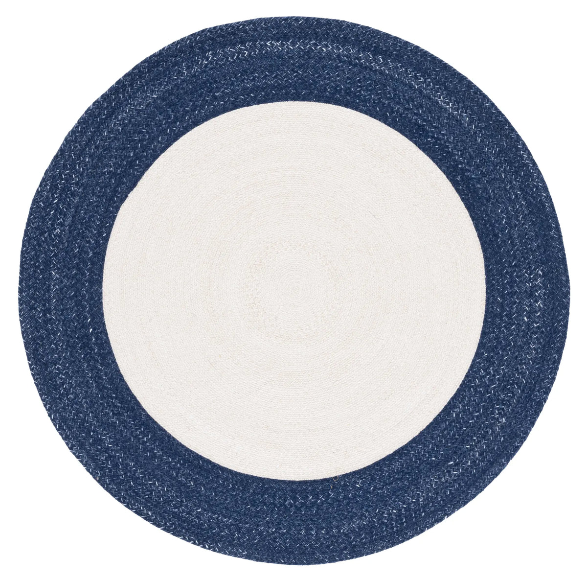 Safavieh Braided 5'-0" x 5'-0" Rug in Ivory / Navy