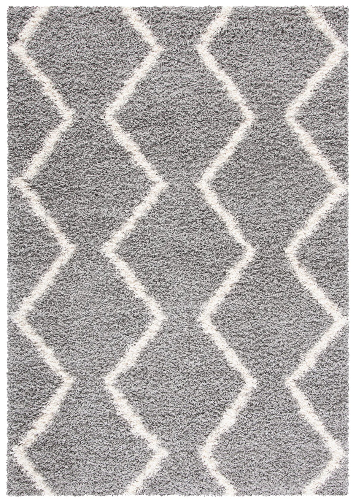 Safavieh Venus Shag 500 4'-0" x 6'-0" Rug in Grey / Ivory