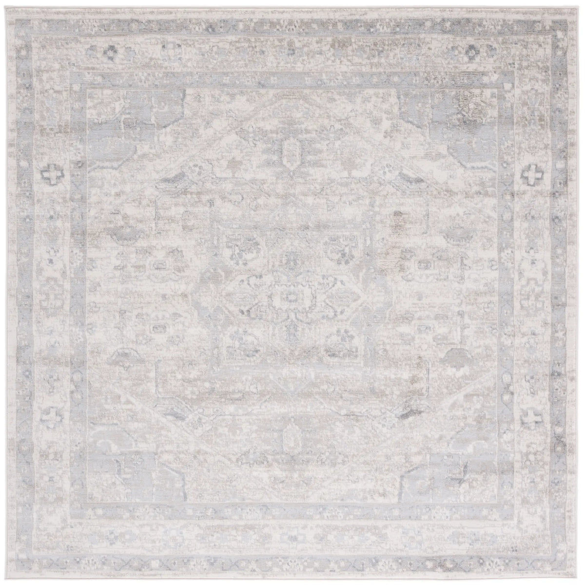 Safavieh Brentwood 6'-7" x 6'-7" Rug in Ivory / Grey