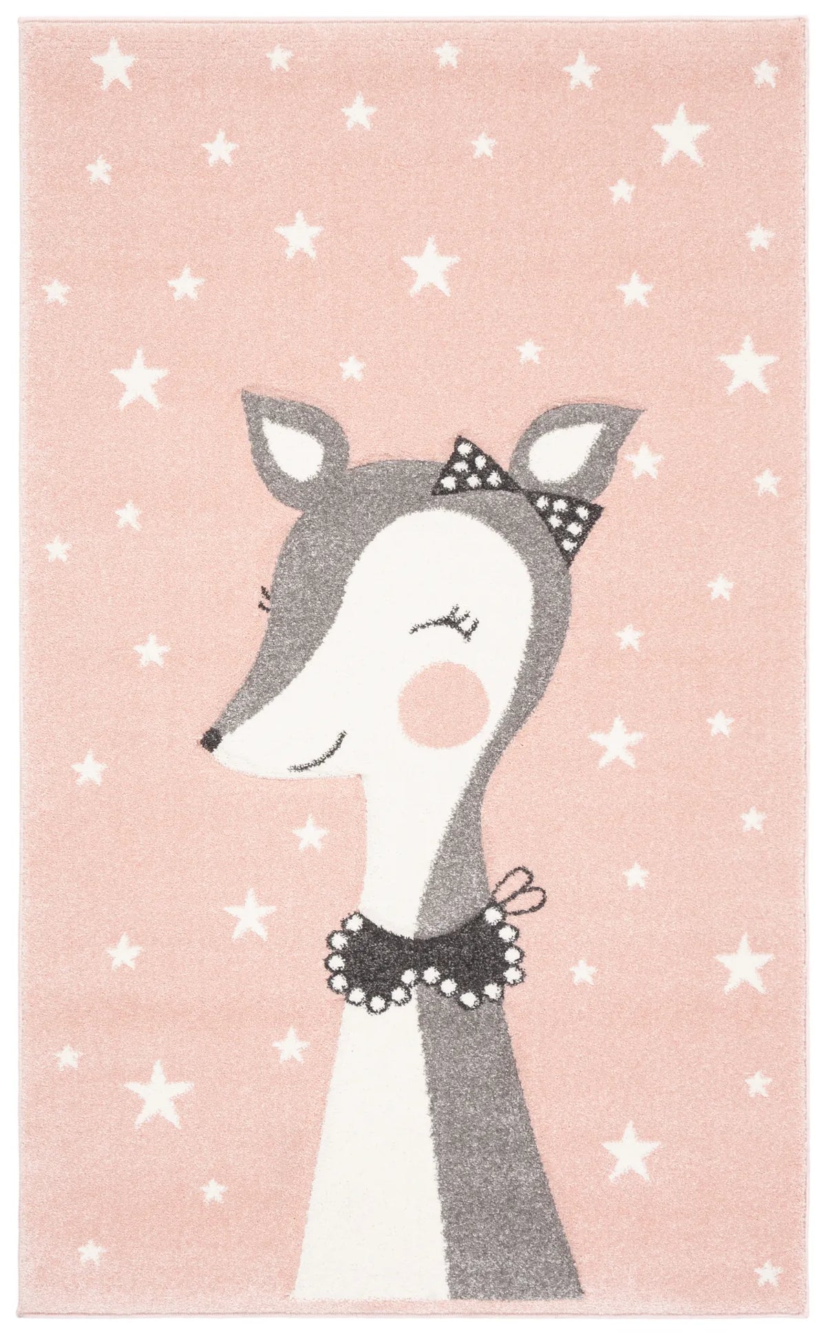 Safavieh Carousel Kids 100 3'-3" x 5'-3" Rug in Pink / Ivory