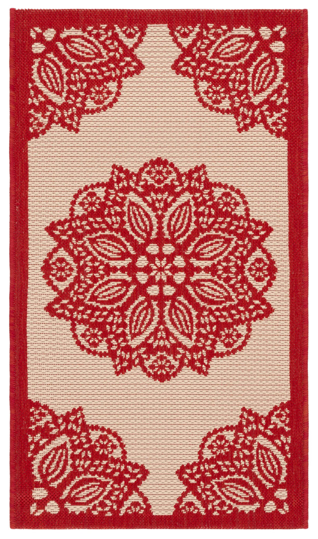 Safavieh Courtyard 2'-0" x 3'-7" Rug in Beige / Red