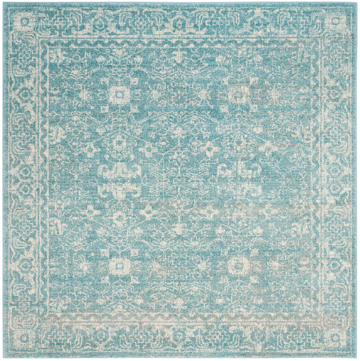 Safavieh Evoke 6'-7" x 6'-7" Rug in Light Blue / Ivory