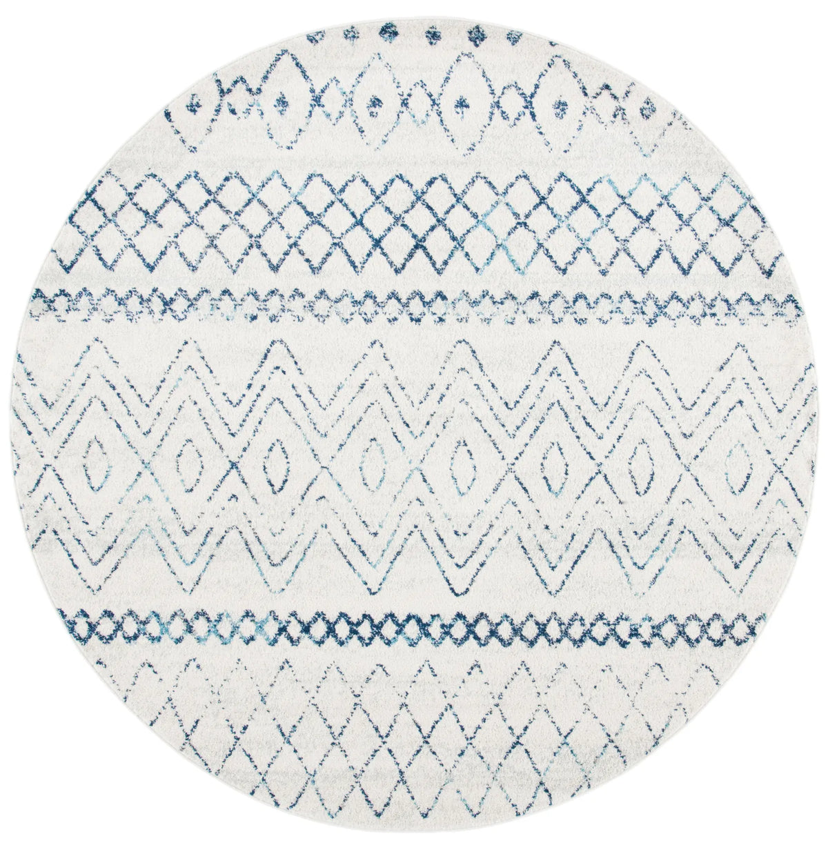 Safavieh Madison 700 5'-3" x 5'-3" Rug in Ivory / Navy