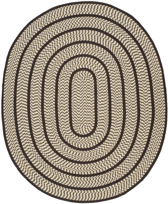 Safavieh Braided 8'-0" x 10'-0" Rug in Ivory / Dark Brown
