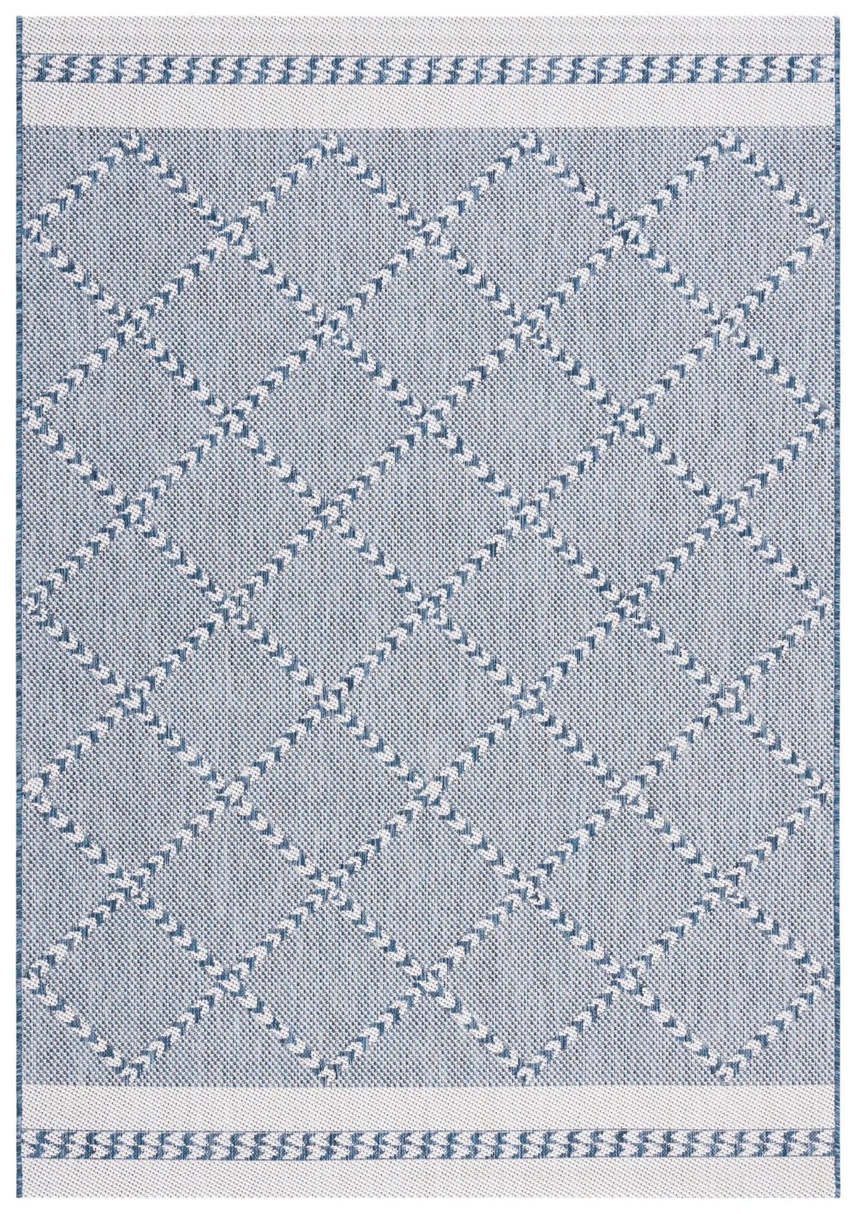 Safavieh Courtyard 4'-0" x 5'-7" Rug in Navy / Ivory