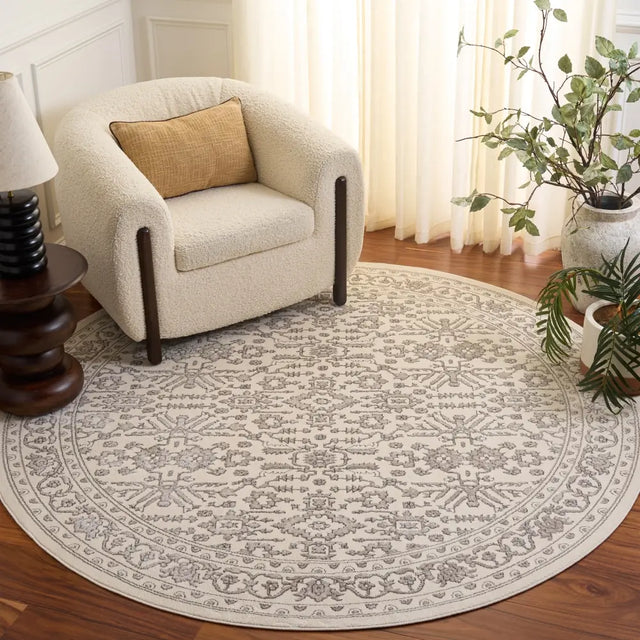 Safavieh Spectrum 6'-7" x 6'-7" Rug in Ivory / Grey