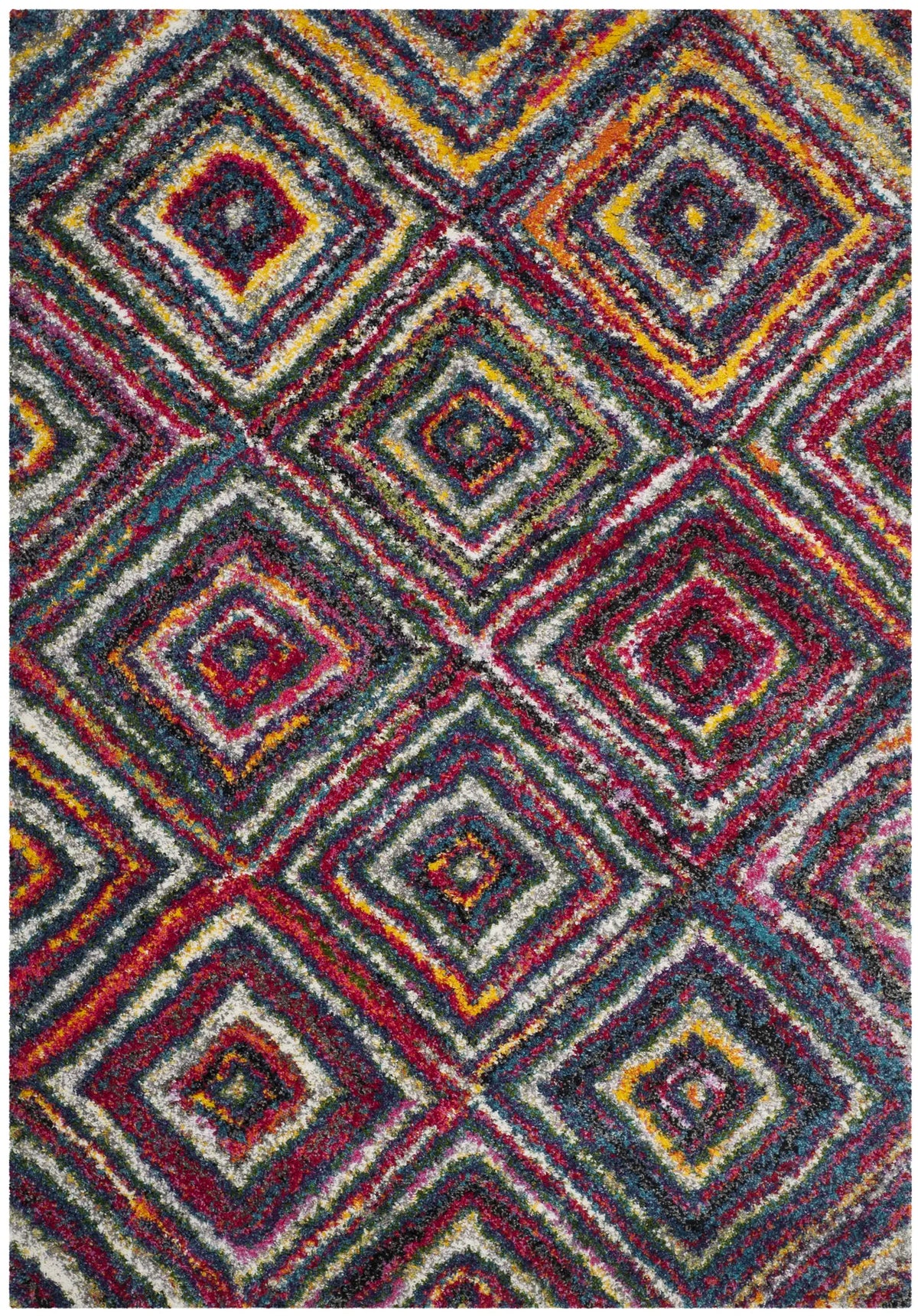 Safavieh Fiesta Shag 4'-0" x 6'-0" Rug in Multi