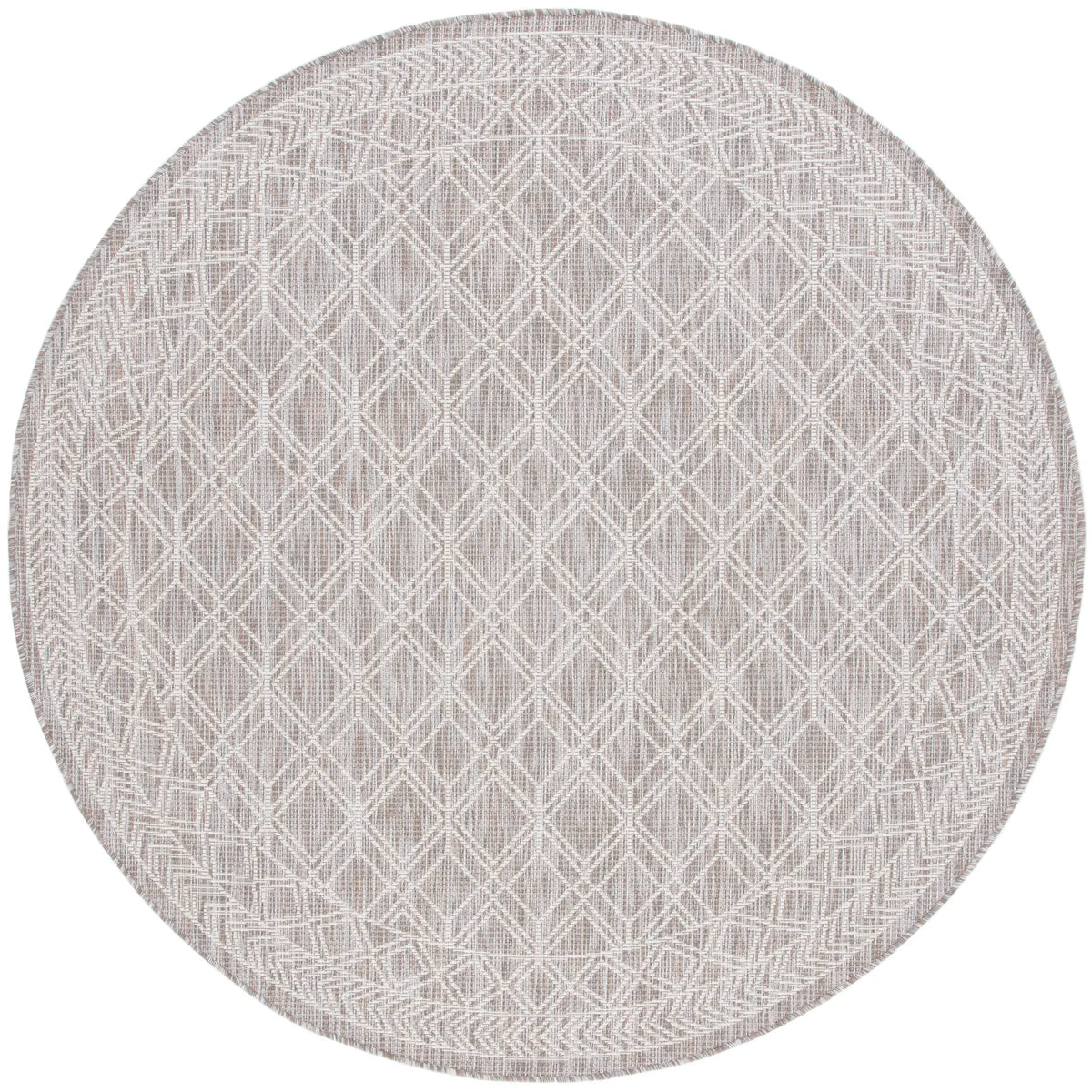 Safavieh Courtyard 6'-7" x 6'-7" Rug in Ivory / Beige Grey