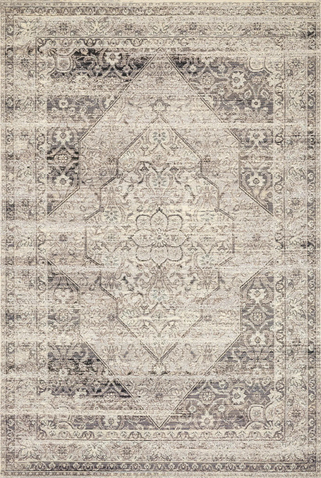 Loloi Mika Mik-12 Stone / Ivory Rugs - main flat